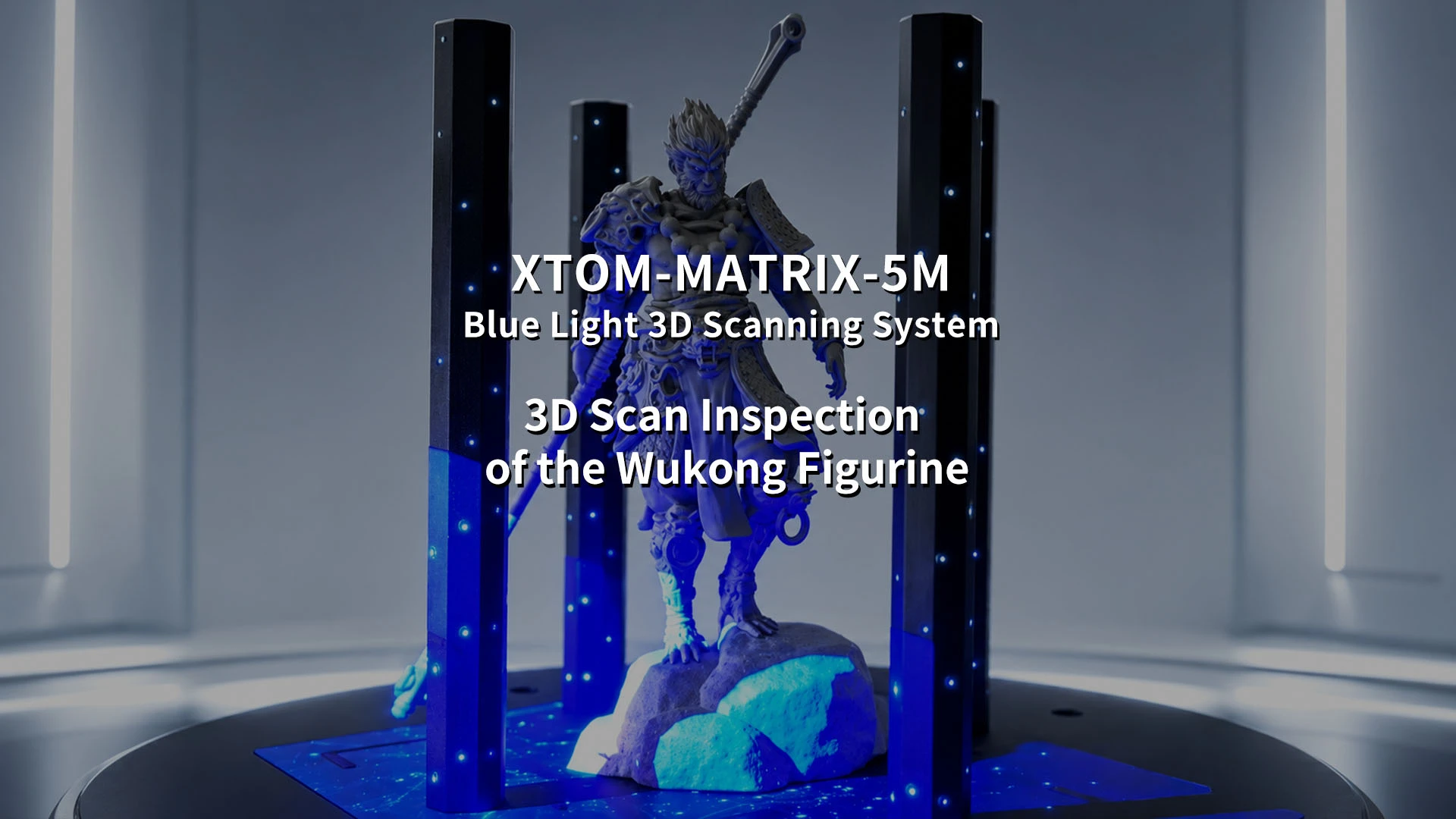 3D scan inspection,Wukong figurine,art toy 3D scanning,statue quality control,structured light,XTOP 3D