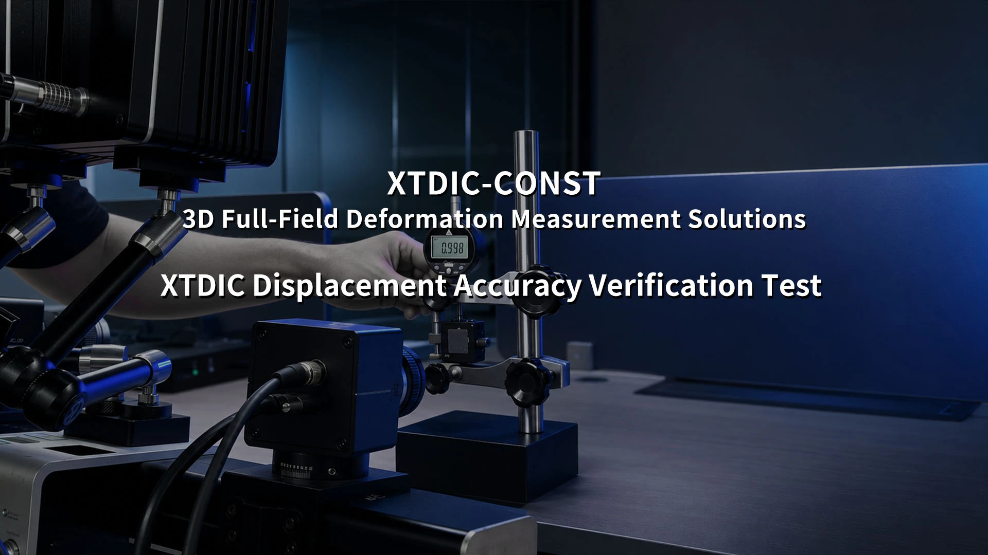XTDIC displacement accuracy, DIC verification, non-contact measurement, high precision DIC, XTop3D metrology