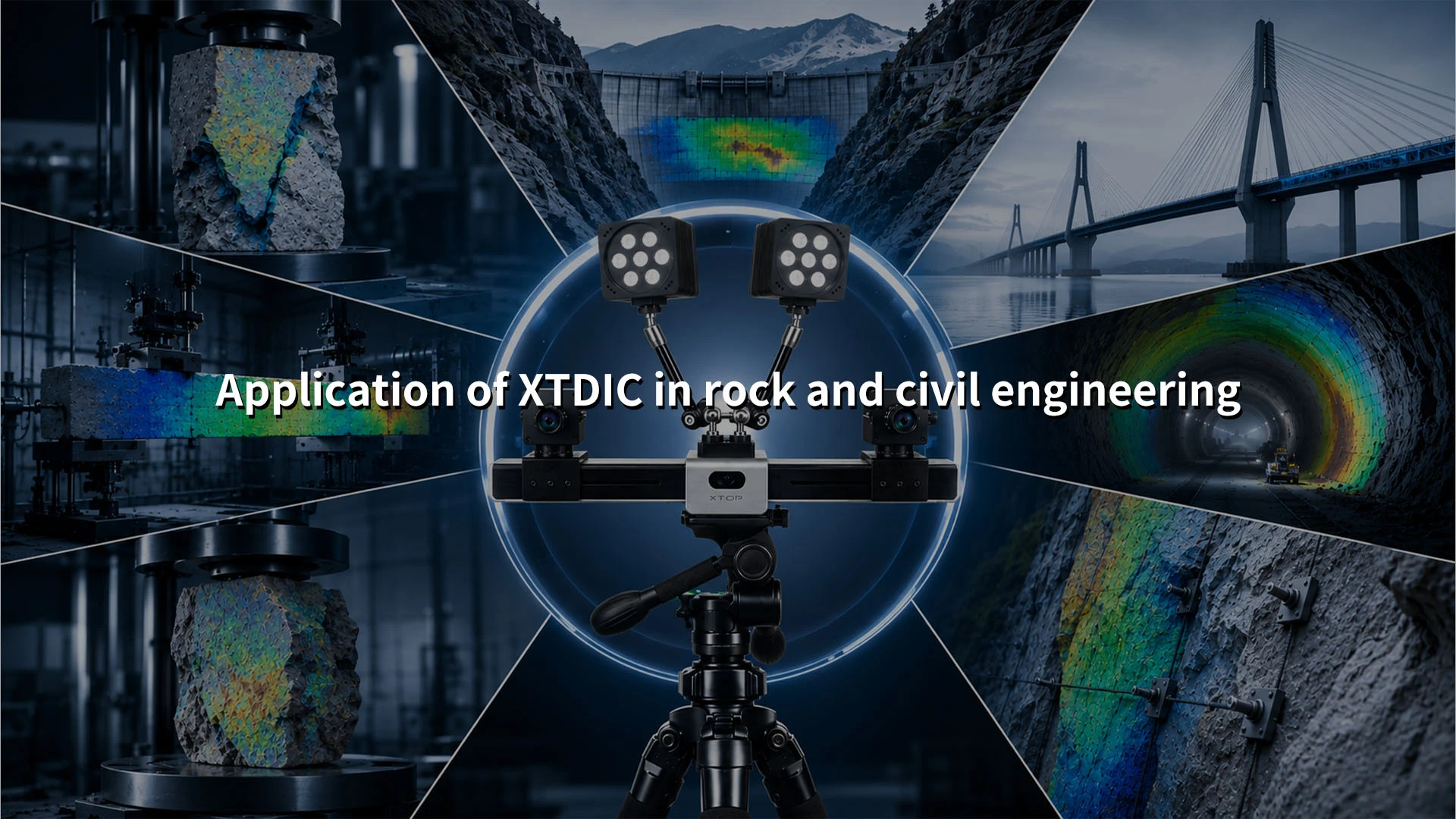 XTDIC, 3D DIC, rock testing, civil engineering, strain measurement, digital image correlation.