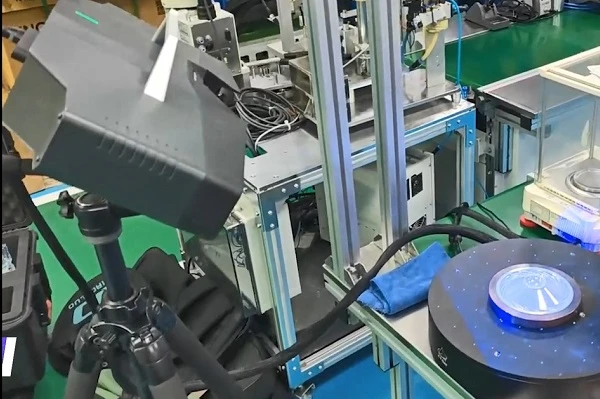 XTOM Blue Light 3D Scanner, 3D optical measurement, automotive audio mold inspection, speaker diaphragm thickness inspection, audio component quality control, sound distortion analysis, blue light 3D scanning, speaker mold quality inspection, 3D defo