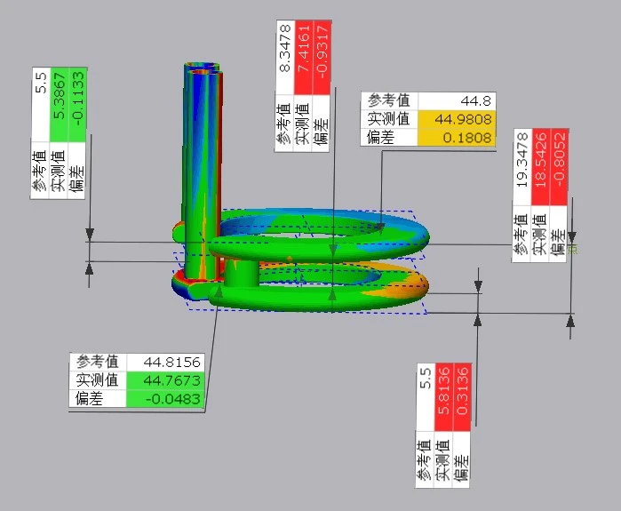 蓝光三维扫描仪用于3D打印金属件三维尺寸检测