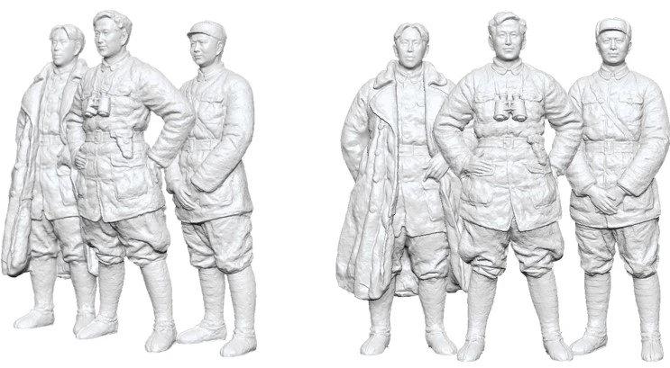 XTOM高精度三维扫描仪对革命英雄雕像三维扫描逆向建模