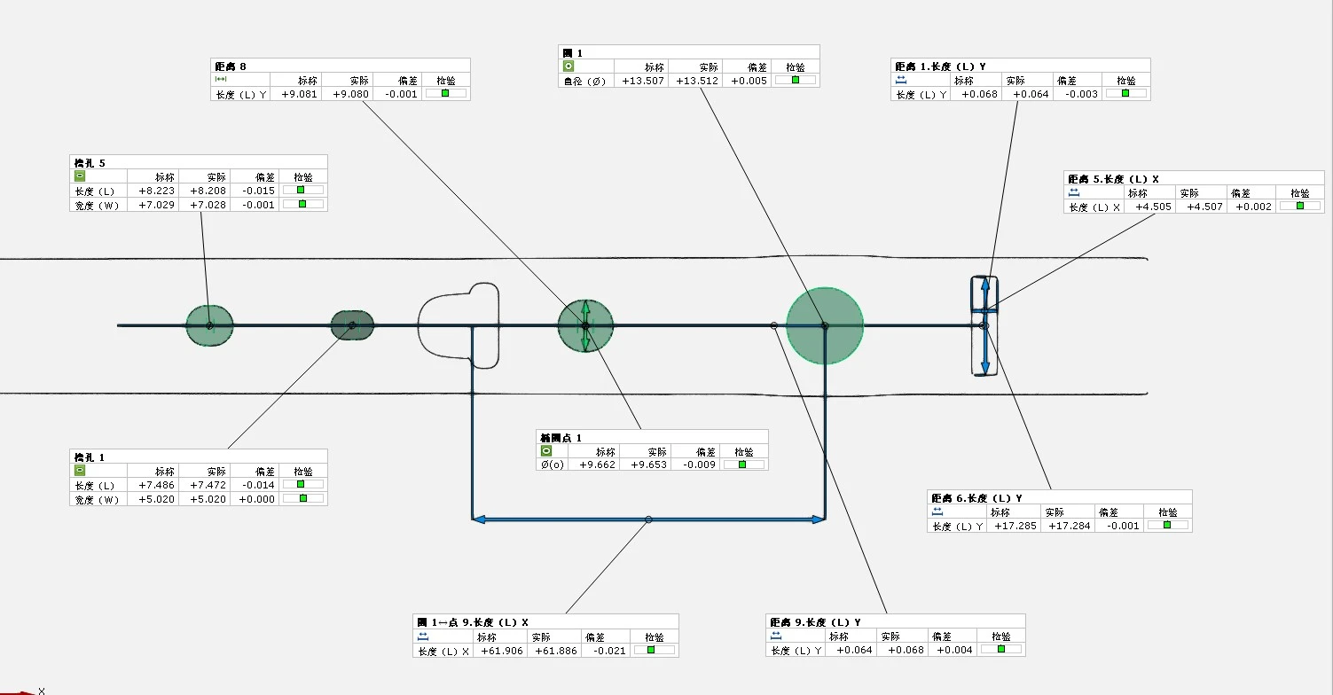 工业级蓝光三维扫描仪用于汽车座椅滑轨钣金件孔位偏差检测