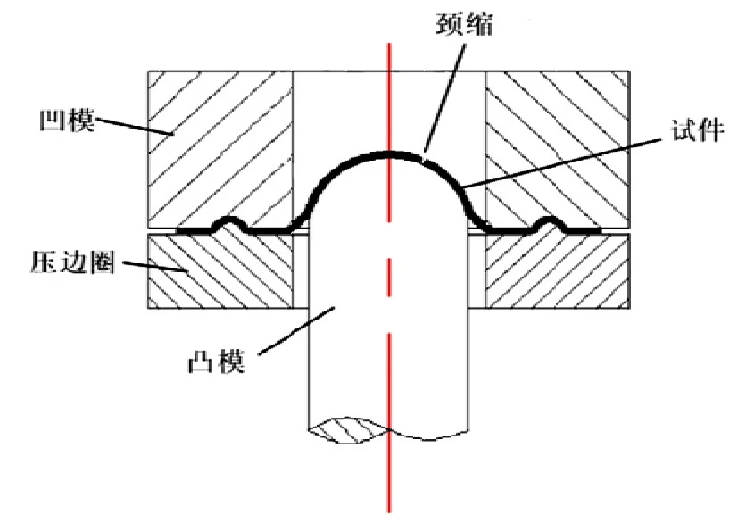 凸模冲压试验机示意图