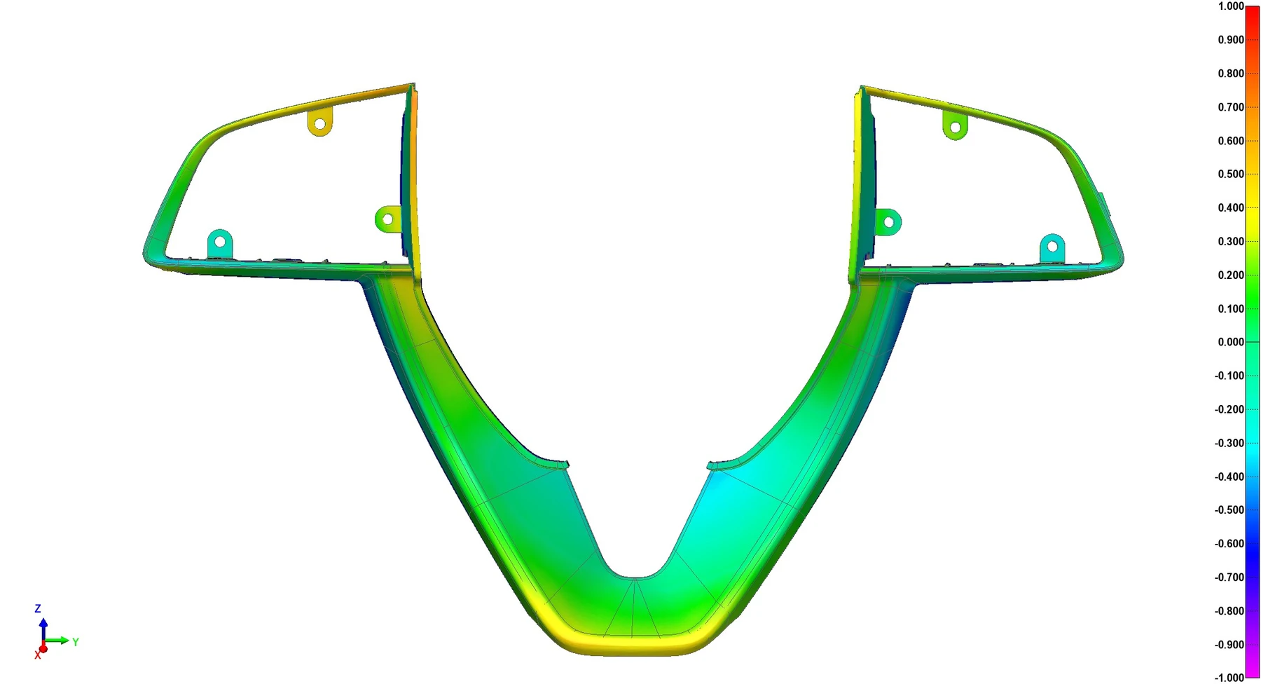 高精度蓝光三维扫描仪用于汽车方向盘配件3D检测