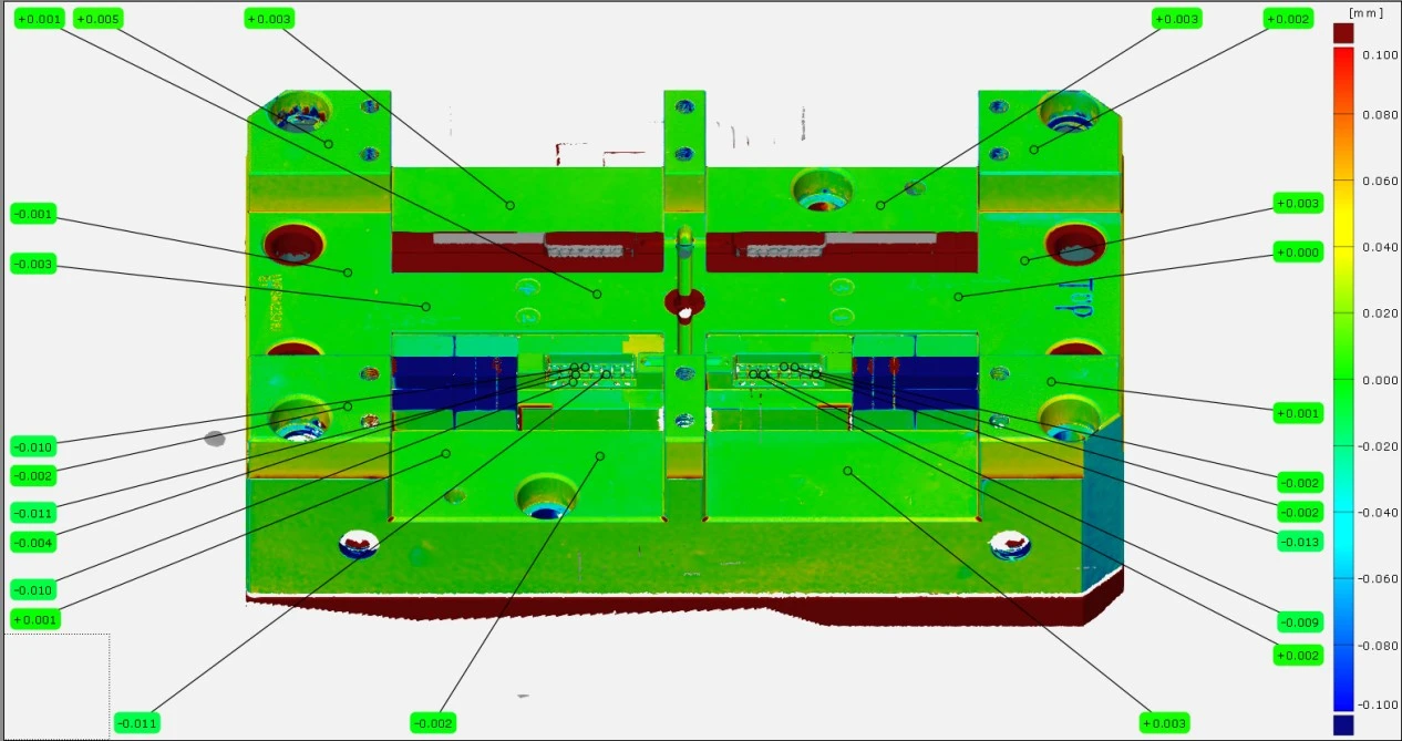 XTOM蓝光高精度三维扫描仪用于汽车注塑模具3D全尺寸检测