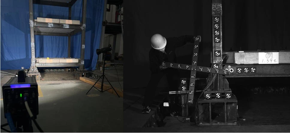 高速DIC技术用于大型结构振动台试验-编码点布设