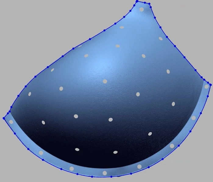 新拓三维XTOM-MATRIX高精度蓝光三维扫描仪获取内衣胸垫3D数据模型