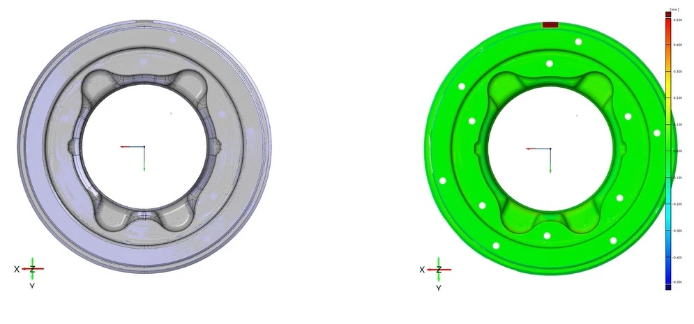 新拓三维XTOM高精度3D扫描测量仪用于汽车轮毂轴承模具3D检测