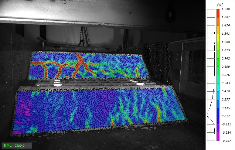 新拓三维数字图像相关dic技术分析滑坡模型裂纹产生位置与演化