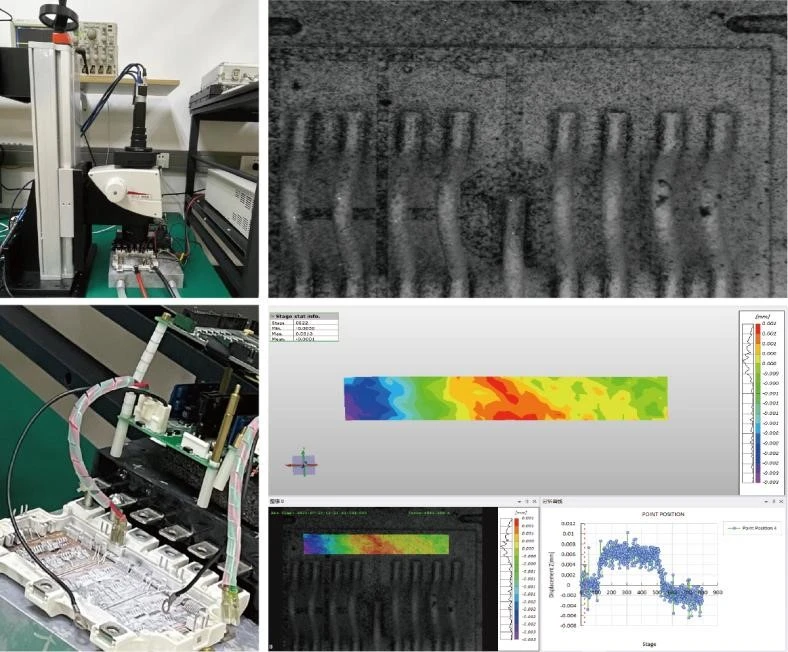 新拓三维显微DIC应变测量系统用于元器件热变形测量