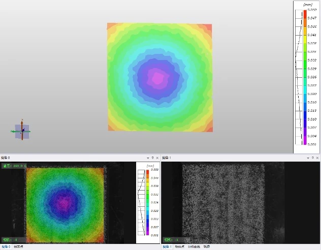 新拓三维显微DIC应变测量系统用于芯片热翘曲变形测量 新拓三维显微DIC应变测量系统用于芯片热翘曲变形测量