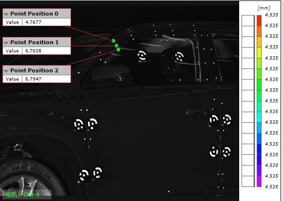 数字图像相关DIC技术用于汽车风洞内左前门框 A 柱区域动态变形测量