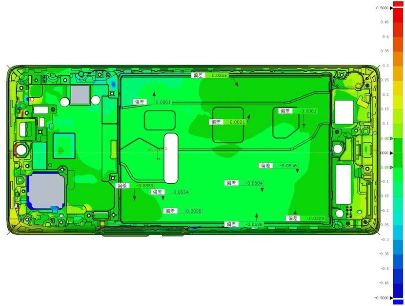 XTOM蓝光三维扫描测量仪用于手机中框注塑件3D全尺寸检测 XTOM蓝光三维扫描测量仪用于手机中框注塑件3D全尺寸检测