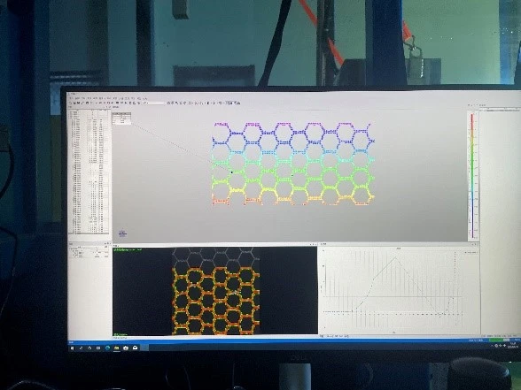 新拓三维DIC技术用于隔玻璃介质水下渔网三维变形测量云图