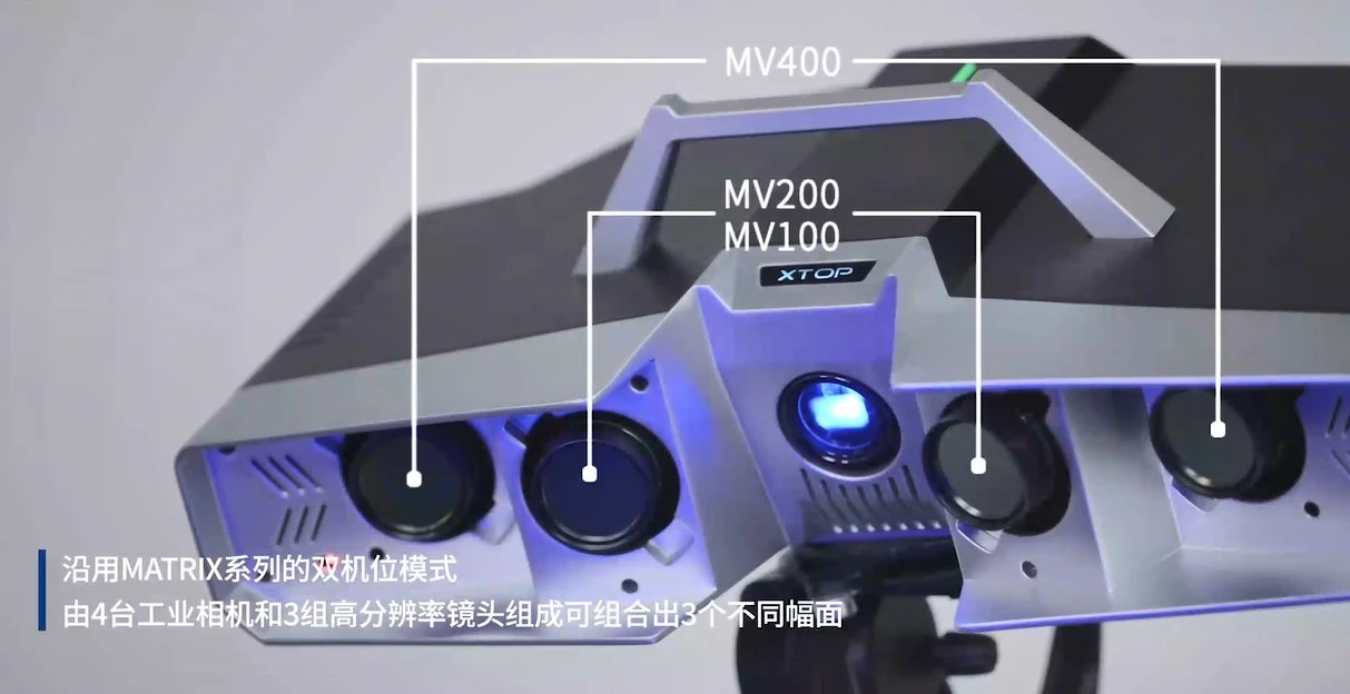 XTOM-12M微米级精度蓝光三维扫描仪3中不同扫描幅面
