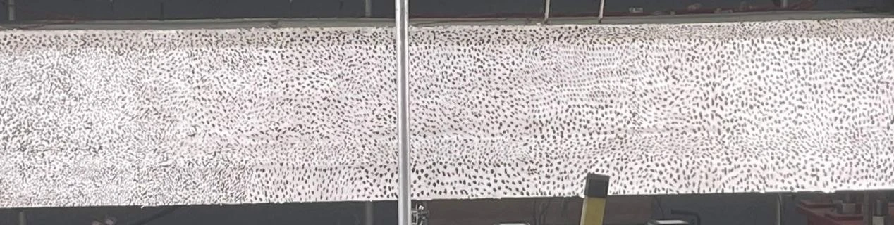 混凝土横梁制备黑白相间DIC散斑