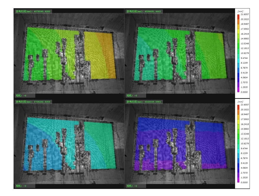 数字散斑DIC技术分析道桥箱梁四点弯曲加载过程裂纹宽度与演化