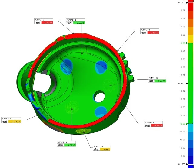 拍照式蓝光3D扫描仪用于智能耳机注塑件壳体尺寸质量与形位公差分析 拍照式蓝光3D扫描仪用于智能耳机注塑件壳体尺寸质量与形位公差分析