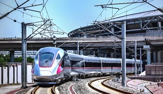 DIC技术分析火车高速过弯动载下铁轨及固定装置三维动态位移测量