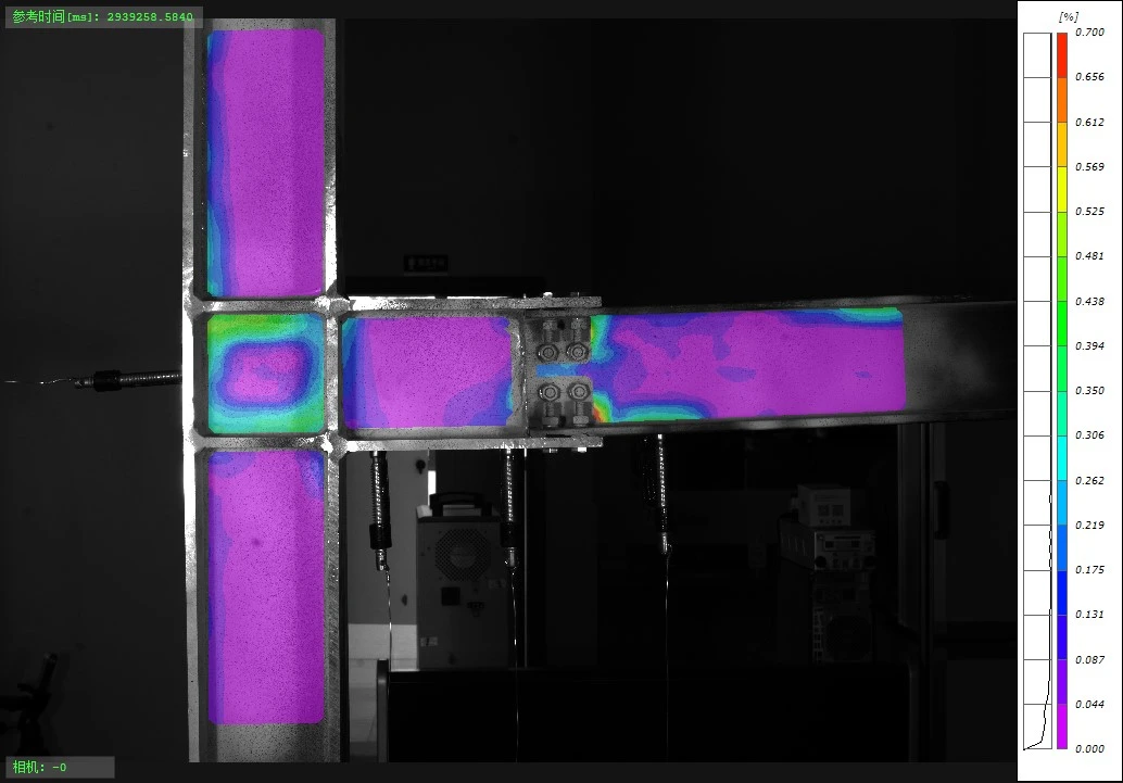 新拓三维dic三维应变测量系统分析结构梁全场应变云图 新拓三维dic三维应变测量系统分析结构梁全场应变云图