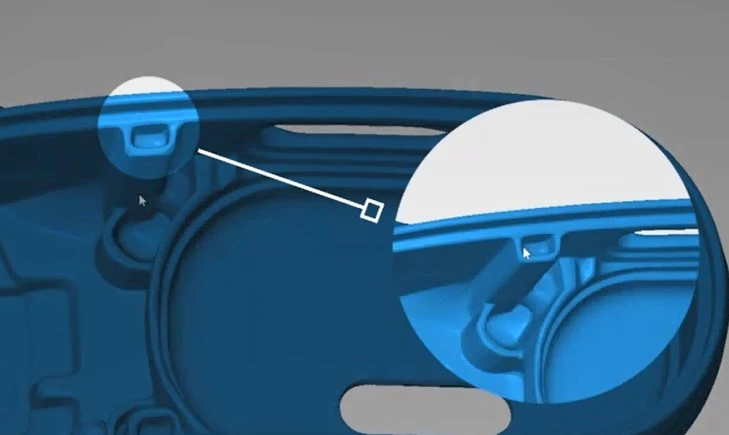 新拓三维XTOM-12M蓝光三维扫描仪获取复杂结构细微特征示意图