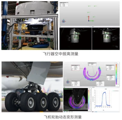 数字图像相关DIC技术在航空航天行业典型应用示意图