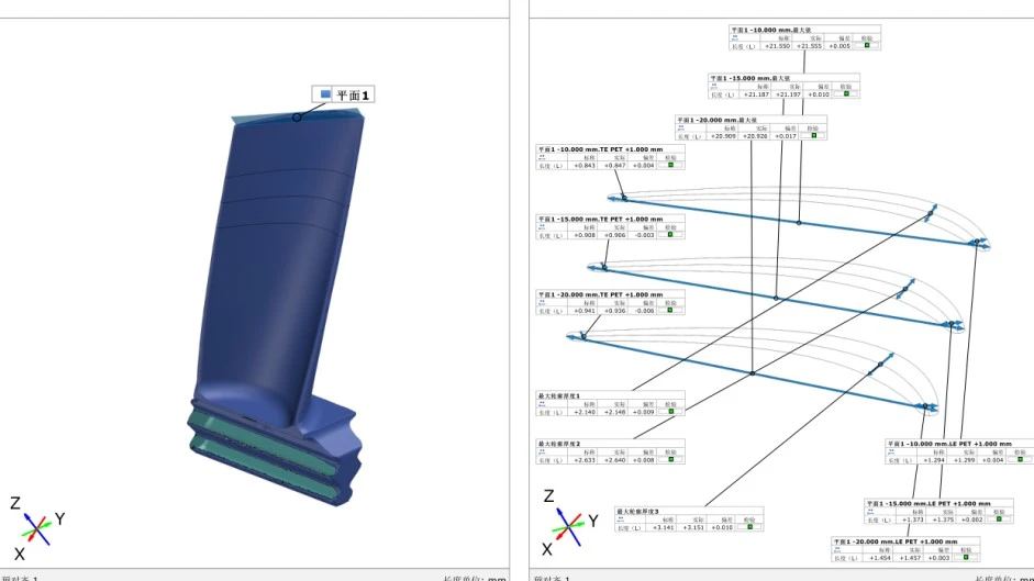 XTOM固定式蓝光三维扫描仪用于飞机涡轮叶片翼型3D检测