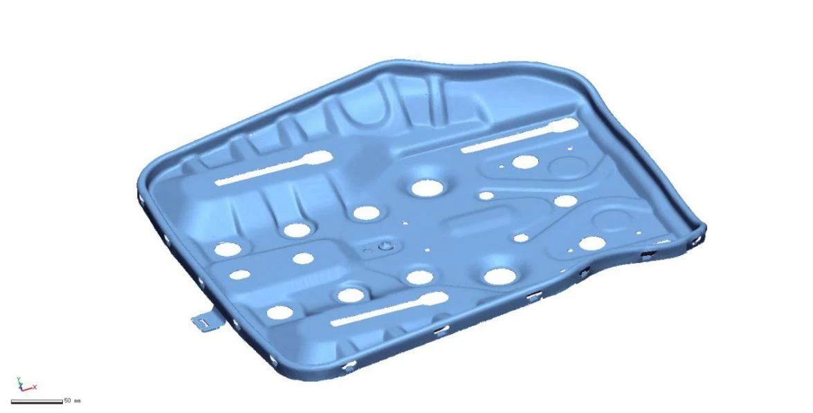 XTOM蓝光三维扫描仪用于汽车座椅钣金冲压件全尺寸三维检测 XTOM蓝光三维扫描仪用于汽车座椅钣金冲压件全尺寸三维检测