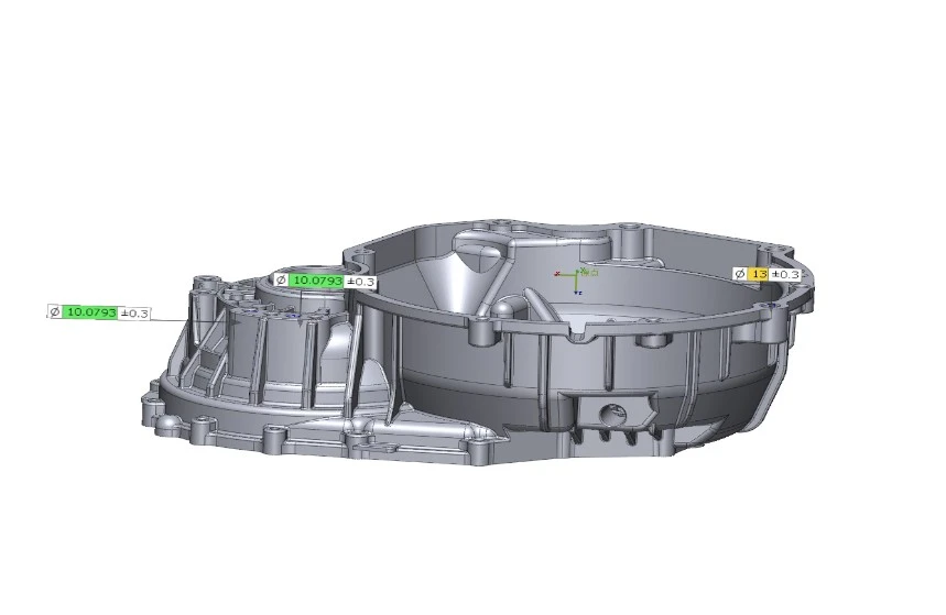 新拓三维XTOM拍照式蓝光3D扫描仪用于汽车变速箱壳体精密铸件3D检测