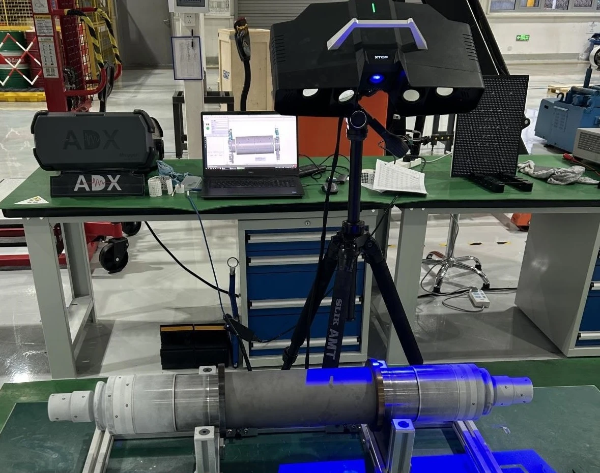 新拓三维XTOM拍照式蓝光三维扫描仪对磁性轴承3D扫描采集点云数据