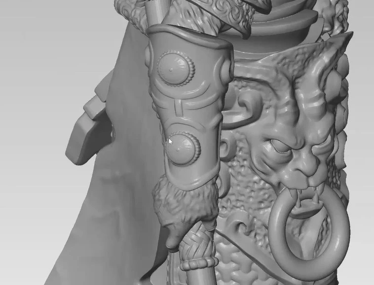 蓝光三维扫描仪用于悟空手办3D扫描输出高质量3D数据模型