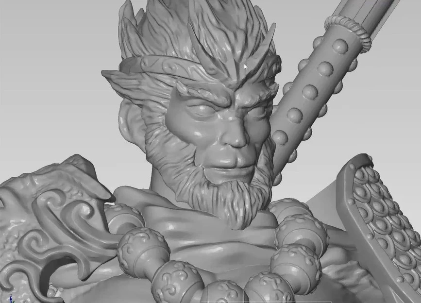 蓝光三维扫描仪用于悟空手办3D扫描输出高质量3D数据模型 蓝光三维扫描仪用于悟空手办3D扫描输出高质量3D数据模型