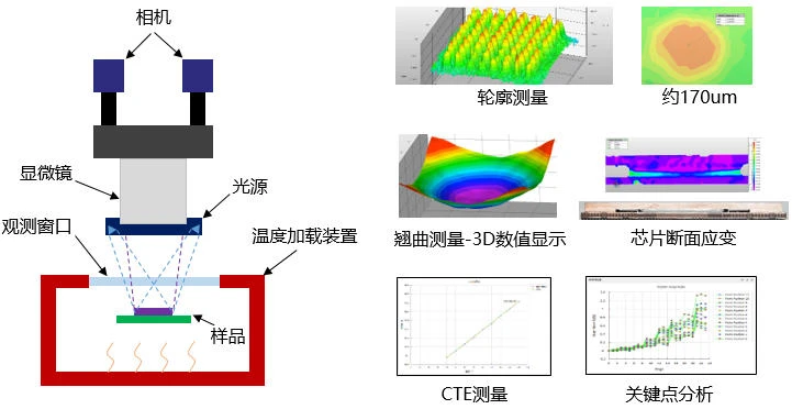新拓三维显微dic测量系统用于芯片热翘曲测量-3D数值显示