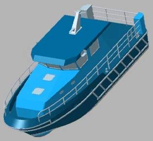 XTDP三维摄影测量系统用于游艇全尺寸逆向工程-3D建模结果