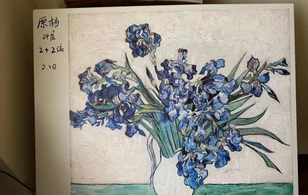XTOM stationary blue-light 3D scanner applied to cultural and creative products: digital reproduction of oil paintings and mass production via 3D printing.