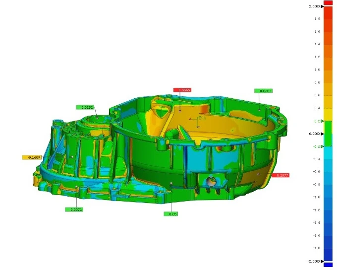 新拓三维XTOM拍照式蓝光3D扫描仪用于汽车变速箱壳体精密铸件3D检测
