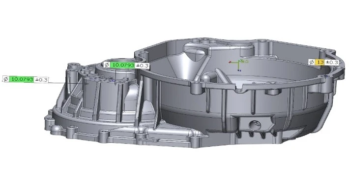 新拓三维XTOM拍照式蓝光3D扫描仪用于汽车变速箱壳体精密铸件3D检测
