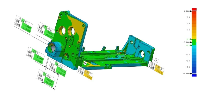 XTOM照相式蓝光三维扫描仪用于医疗器械精密注塑件3D全尺寸检测结果图 XTOM照相式蓝光三维扫描仪用于医疗器械精密注塑件3D全尺寸检测结果图