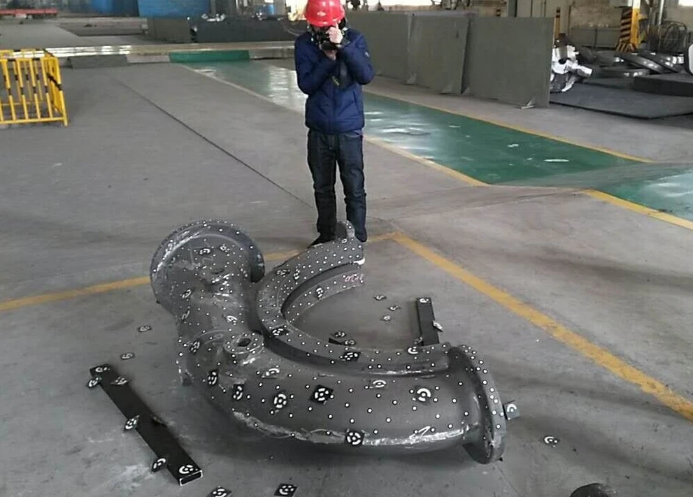 三维摄影测量+蓝光3D扫描技术用于大型锻铸件3D尺寸检测