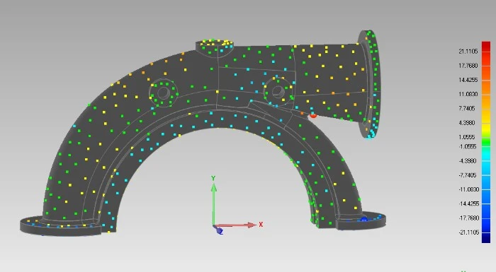 三维摄影测量+蓝光3D扫描技术用于大型阀体锻件3D检测