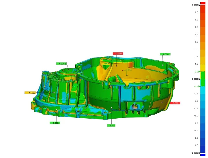 XTOM大幅面蓝光3D扫描技术用于汽车变速箱壳体精密铸件3D检测
