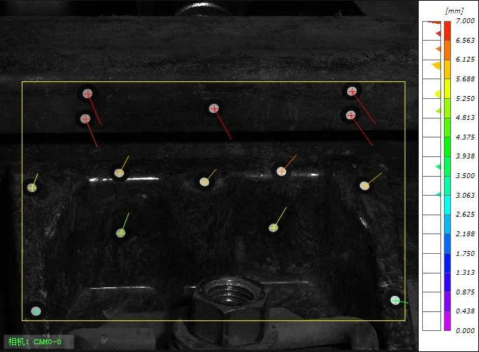 高速3D-DIC技术用于曲线轨道离心力模拟扣件全域位移分析