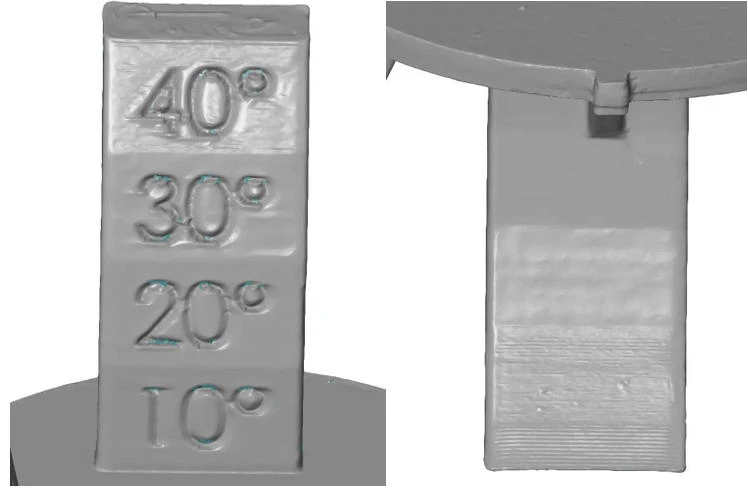 XTOM-9M拍照式蓝光三维扫描仪用于浮雕刻度3D打印样件扫描数据模型结果