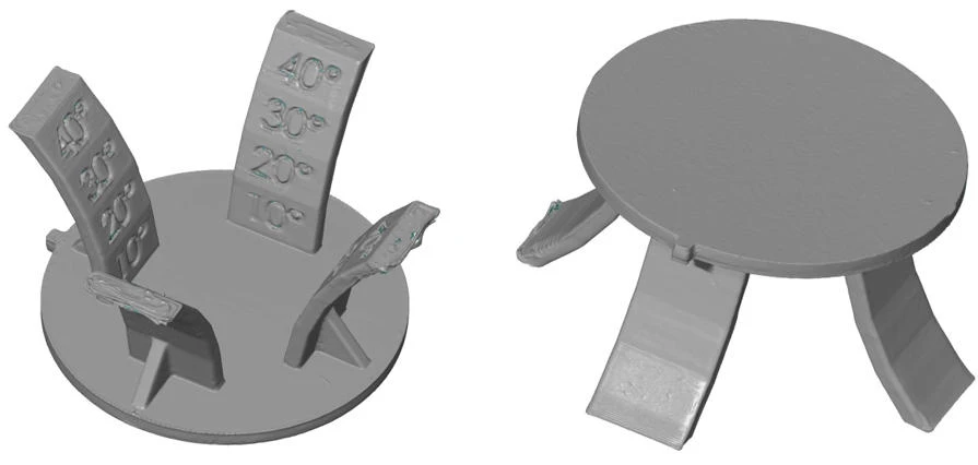 XTOM-9M拍照式蓝光三维扫描仪用于浮雕刻度3D打印样件扫描数据模型结果