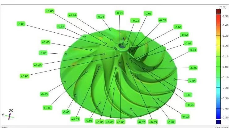 XTOM计量级三维扫描仪用于航空叶轮3D尺寸检测